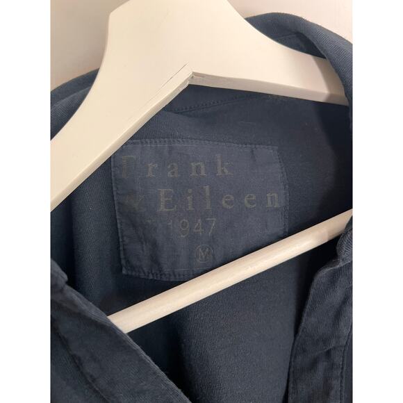 Frank Eileen Patrick 100% Cotton Popover Henley T-Shirt Navy Women's Size M - Picture 6 of 8